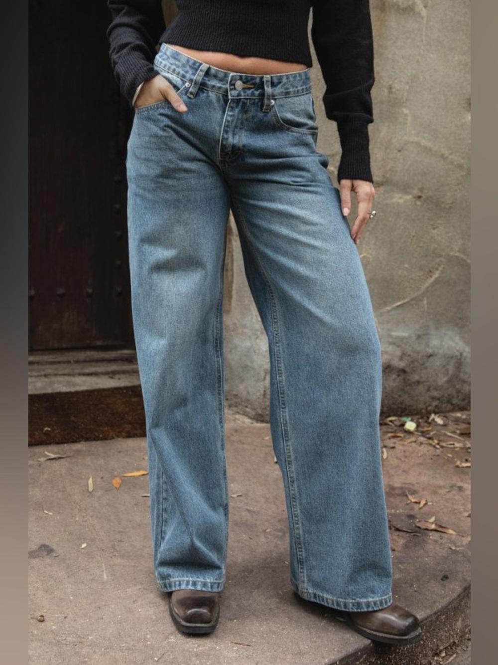 Winsley Denim Low Rise Straight Leg Denim Jeans